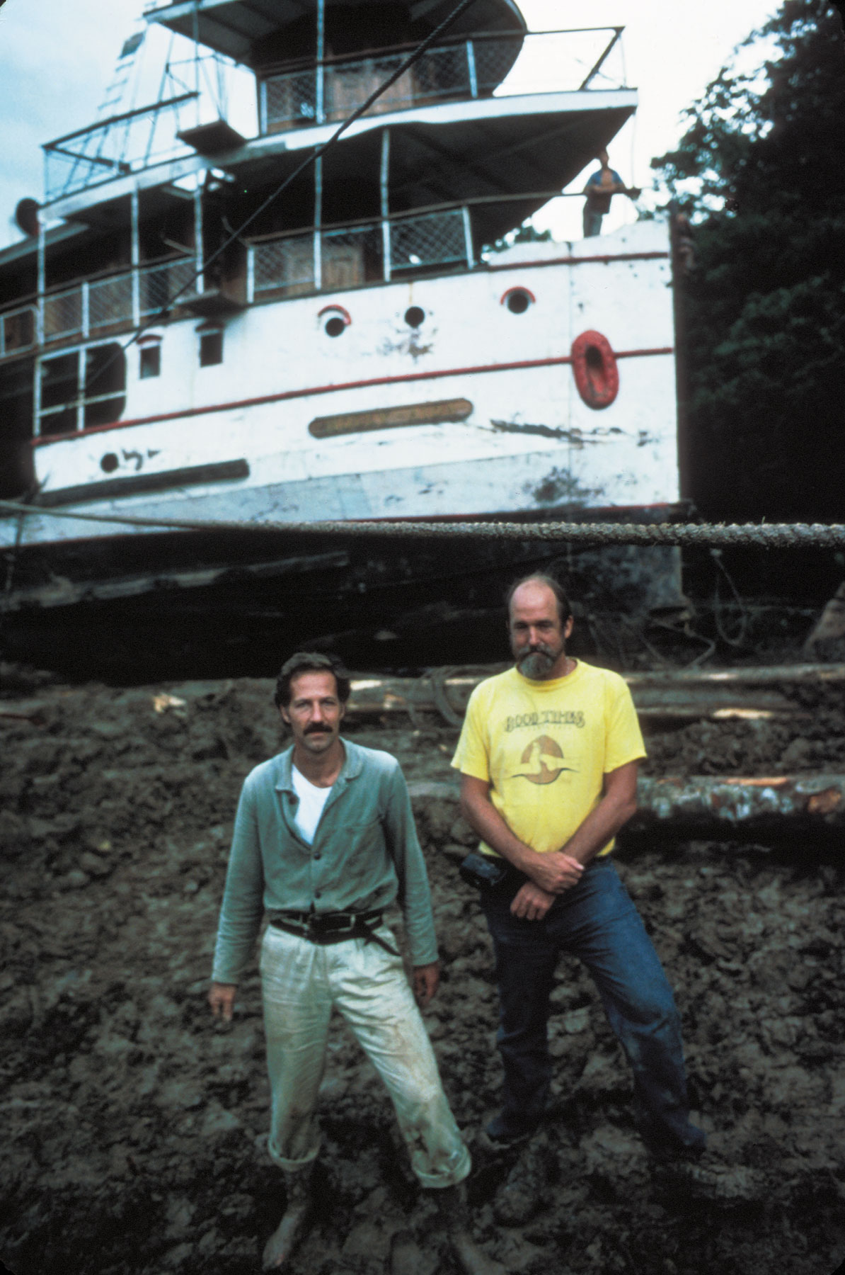 Werner Herzog and Les Blank on the set of Fitzcarraldo
